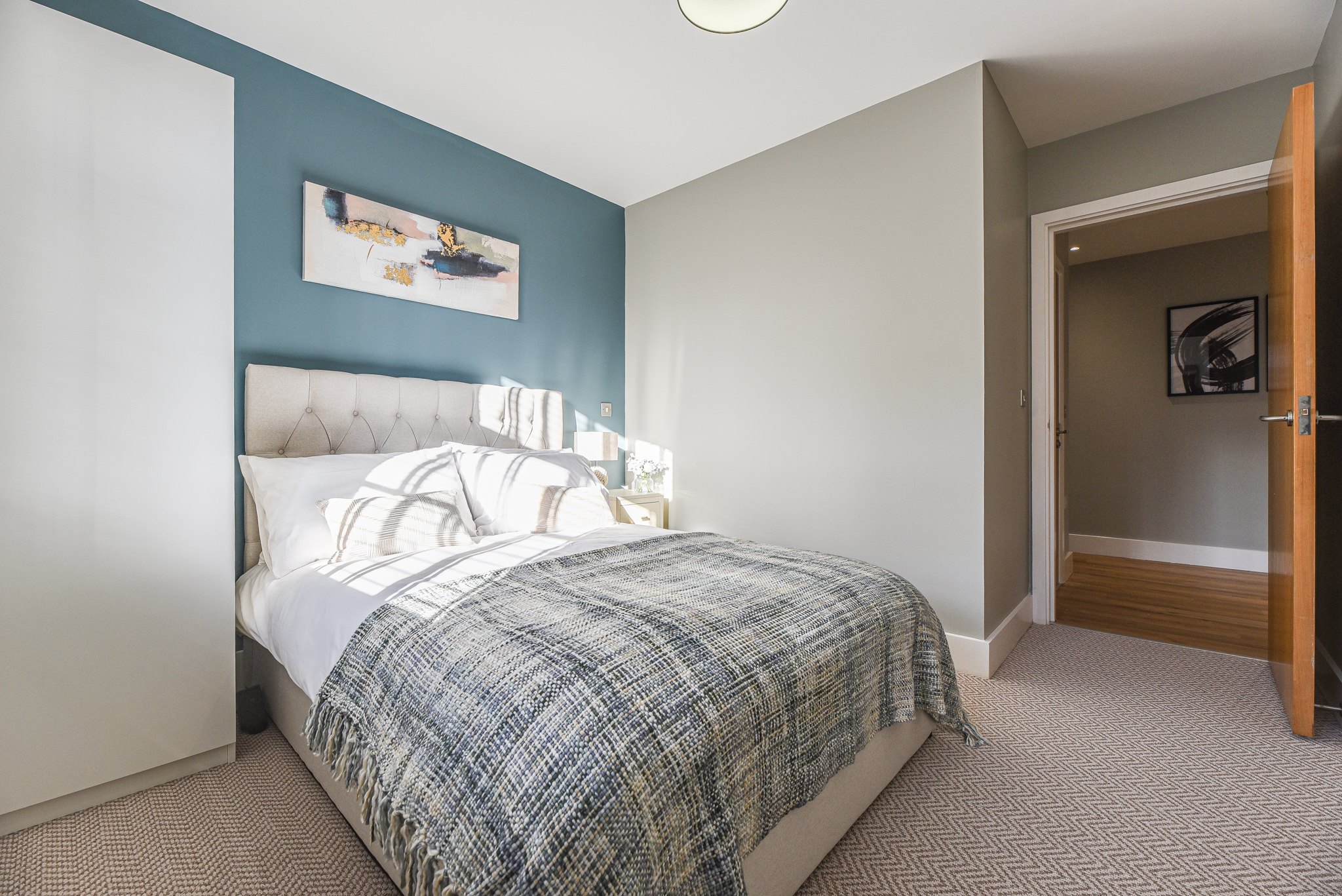 Manchester Piccadilly flat refurbishment by J&H Spaces, fully furnished and short let ready