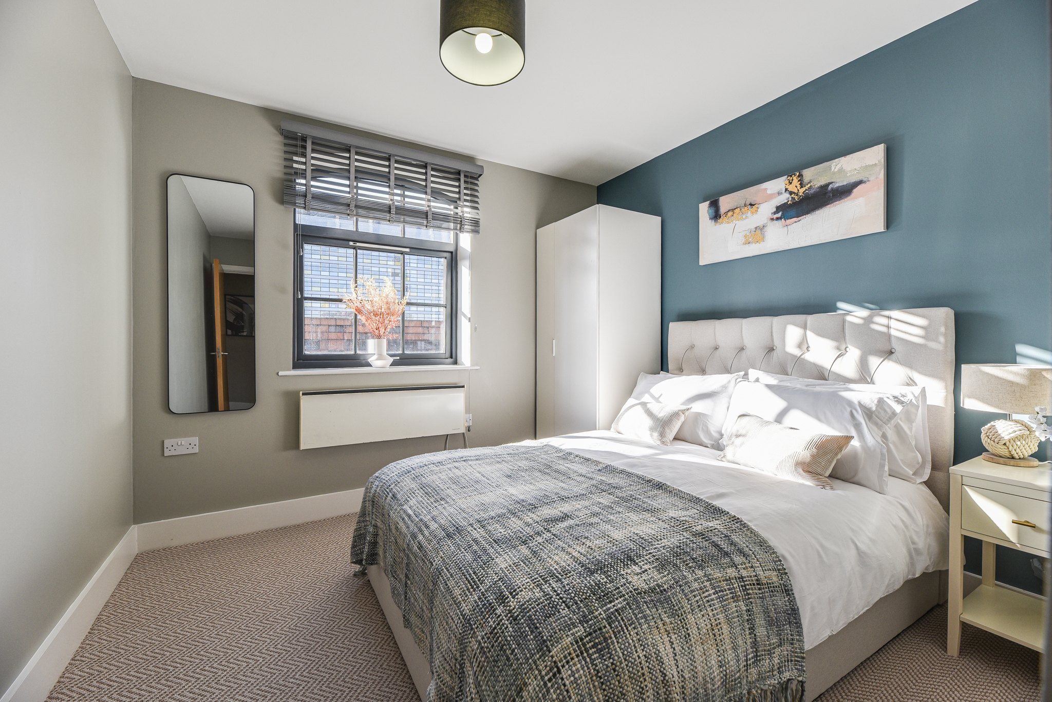 Manchester Piccadilly flat refurbishment by J&H Spaces, fully furnished and short let ready