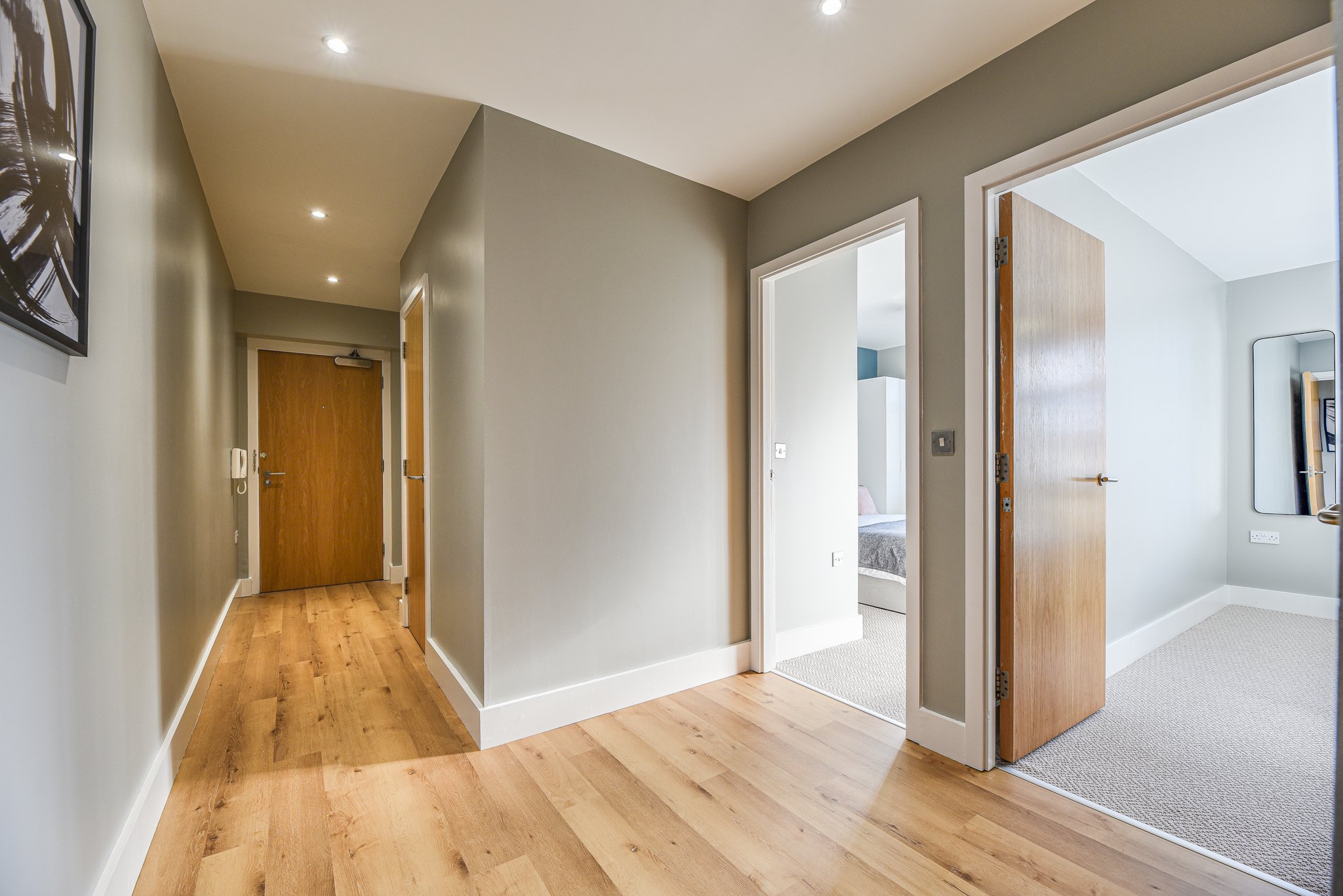 Manchester Piccadilly flat refurbishment by J&H Spaces, fully furnished and short let ready