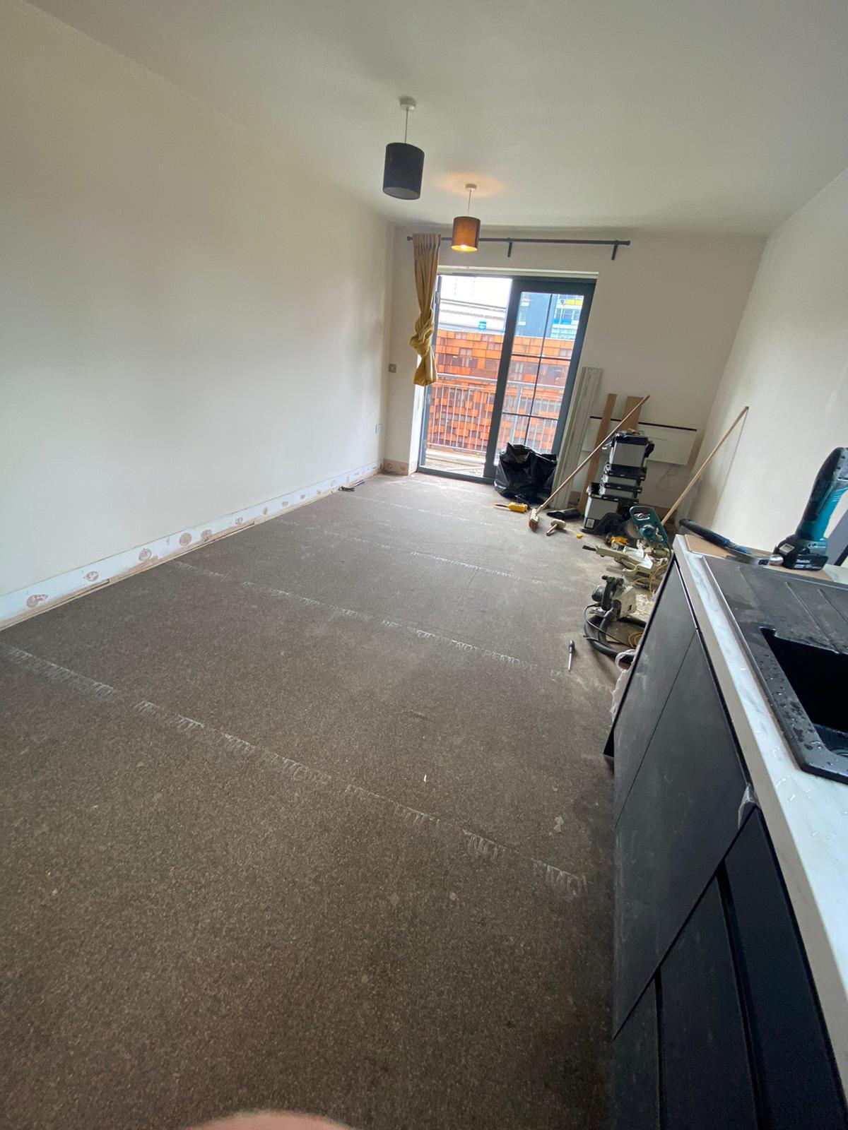 Manchester Piccadilly flat refurbishment work in progress by J&H Spaces