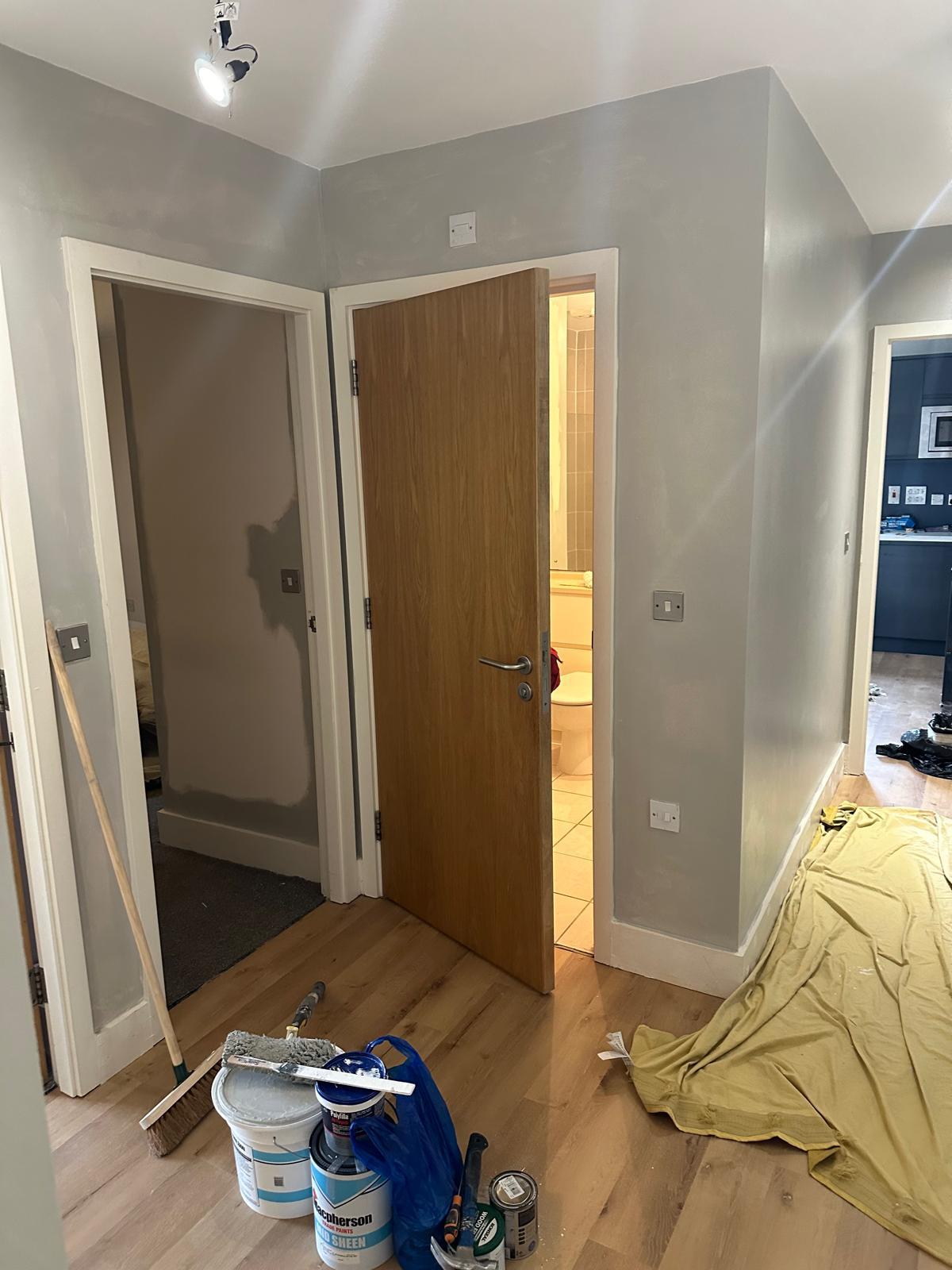 Manchester Piccadilly flat refurbishment work in progress by J&H Spaces
