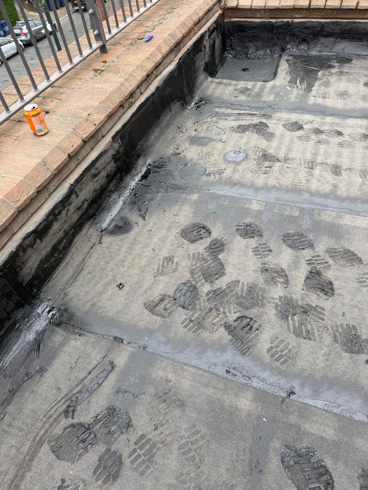 North West London balcony before and during waterproofing works by J&H Spaces